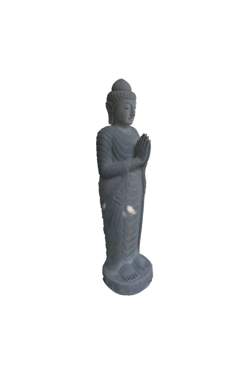  Product image 3 of the product “Standing Buddha made of Riverstone, position Namaskara , H. 150cm. ”